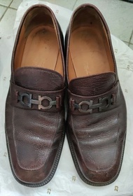 Salvatore Ferragamo 啡色男裝皮鞋 Loafers