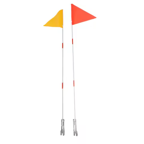 2Pcs Kids Bike Safety Flags with Fiberglass Flagpole for Children's Bicycle Tricycle Outdoor Ride Sc