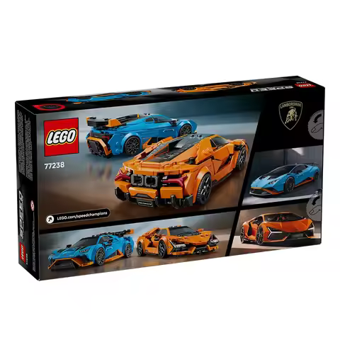 Lego bricks, Lamborghini Revuelto&Hur á can sports car models, assembled car toys, children's and ad