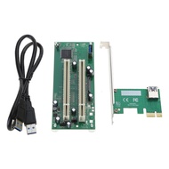 PCI-Express To Dual PCI การ์ดไรเซอร์ประสิทธิภาพสูง PCIE อะแดปเตอร์ X1กับ X16