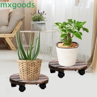 MXGOODS Flower Pot Trays Display Brake Home Decor Garden with Wheels Balcony Flower Pot Holder