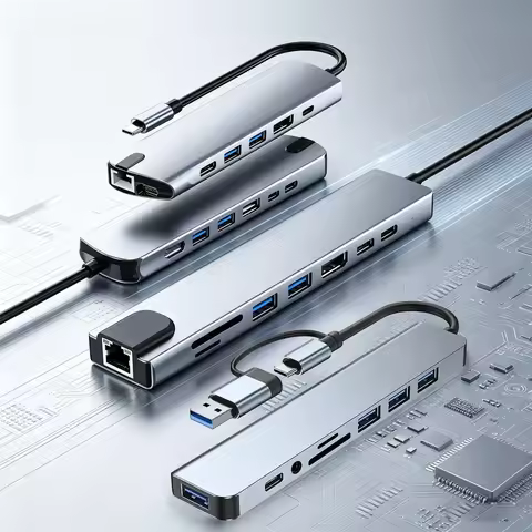 4/6/8/9 Ports In 1 USB C Hub Type C 3.0 To USB Adapter for MacBook Notebook Laptop Computer