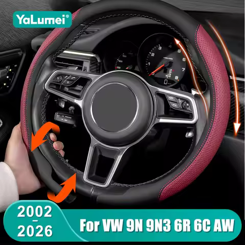 For Volkswagen VW Polo 9N 9N3 6R 6C AW AW1 MK6 2002 - 2023 2024 2025 2026 Car Steering Wheel Cover N