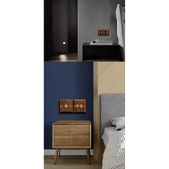 Brown Light Switch Wood Motif Gold Socket Gold Switch