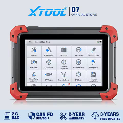 XTOOL D7 V2.0 Car Diagnostic Tools ECU Coding All System Automotive Scanner Bi-Directional Control 3