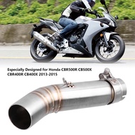Slip-on Motorcycle Exhaust Midpipe for CBR300 CBR300R CBR500R CB500X CBR400R CB400X
