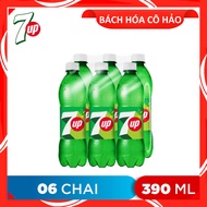 LỐC 6 CHAI NƯỚC NGỌT HƯƠNG CHANH 7UP 390ML