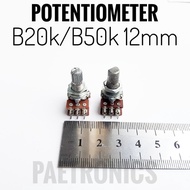 12mm Vintage B50k B20k Potentiometer Volume Control 12 Type Stereo Double 6 Pins Knurled or D Shaft