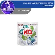 Ka 4in1 Antibacterial Laundry Capsule Refill Pack Detergent 54 Capsules - Universal