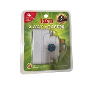 LWD tiga Kepala Adaptor/ 3 way Adaptor/ 2 pin plug enable