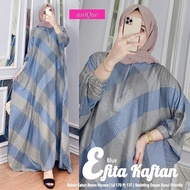 Efita Kaftan Unique Jumbo Busui Resleting Depan Kain Rayon Premium Tebal