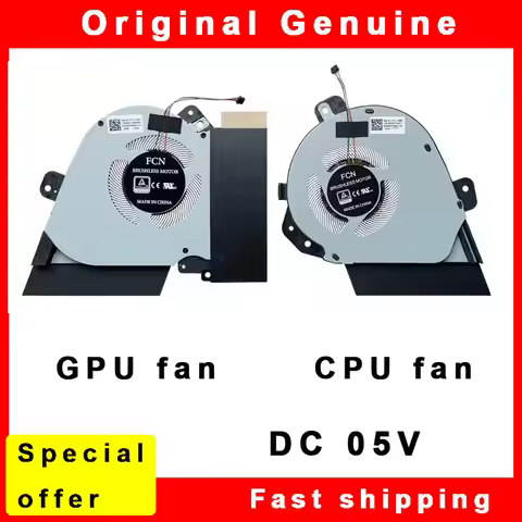 New Laptop CPU GPU Fan Cooler Radiator for ASUS ROG Zephyrus G15 GA502IU GA502 GU502 GU502D GU502DU 