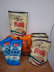 壽桃牌 通粉x4包, 壽桃牌上海麵x2包, 炒麵x2包