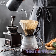 Vision Hand Brew Coffee Pot Heat Resistant Glass Coffee Pot with Filter Cup Long-mouthed Hand-made Coffee Pots Teapots Drip Filter Long Spout Coffee Kettles Mocha Pot Coffee Apparatus