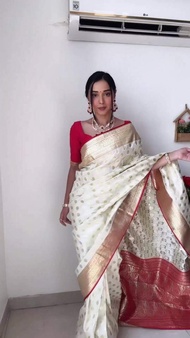 [Pre Order] 1 Minute Soft Cotton Silk Ready To Wear Saree ~ Delivery Lead Time : 10 days