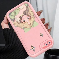Casing hp for OPPO A5 A3s A12E Reaper C1 Realme 2 Case Princess girl curly hair Silicone Case Cesing