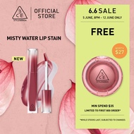 3CE Misty Lip Bare natural water sheen color stain ultra light tint lipstick texture K beauty makeup