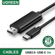 Cáp USB 2.0 to USB C Ugreen 70420 US318 ( truyền dữ liệu+video 2 máy tínhtích hợp chipset 2M