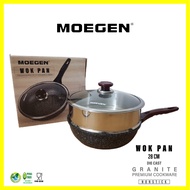 MOEGEN Germany Wok Pan 28cm Granite + Steamer / Kukusan