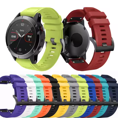 22MM fashion style Strap For Garmin Fenix 5 Watch Silicone Wrist Band For Garmin Fenix 5 Plus Strap 