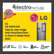 LG GS-X6011NS Side-by-side-fridge with InstaView Door- in-Door in Noble Steel 601L