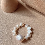 淡水珍珠巴洛克珍珠串珠戒指 | 簡約法式 母親節 情人節 生日禮物