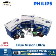 Philips Blue Vision Ultra H7 H9 H11 12V 55W 65W 4000K Upgrade Halogen Bulb Car Light Headlight