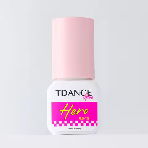 TDANCE 0.5-1 Second Hero Eyelash Extension Glue 5ml Upgraded Packaging Long-Lasting Retention 7-8wee