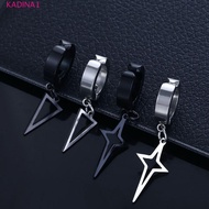 KADINA Cross Clip Earring Cool Hip Hop Fake Piercing Stainless Steel Female Drop Earring Non-Piercin