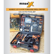 MARK-X 12V Li-ion Cordless Drill/Driver + 46pcs Tool Kit