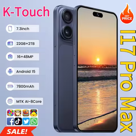 K-Touch Hot I17 Pro Max 7.3HD Cell Phone 22G+2TB Mobile Phones Android 15 Smartphone 5G Dual SIM 780