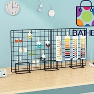 BAIHEE Display Rack, Grid Frame Grid Storage Rack, Creative Metal with Base Jewelry Booth Rack For G