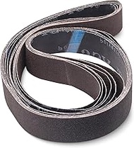 2 Inch x 72 Inch Sanding Belts, 80 Grit Aluminum Oxide Metal Grinding Belts, 2 x 72 Knife Sharpening
