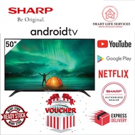 【1 WEEK PROMO】Sharp 50" Full HD Android TV 2TC50BG1X 50 inch tv smart tv WITH DVB-T2 LED