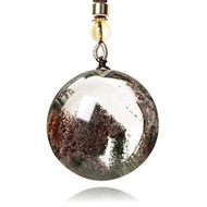 【正佳珠寶】綠幽靈 頂級金字塔聚寶盆圓牌 44.9g 綠幽靈吊墜