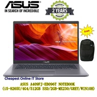 Asus Vivobook A409F-JEB096T 14'' FHD Notebook (I5-8265U/4G4/512GB SSD/2GB-MX230/WIN10H) - Slate Grey