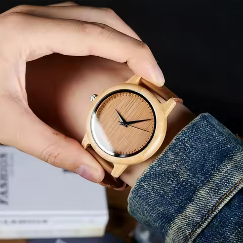 Couple Watch Customized Your Name Men Women BOBO BIRD Quartz Watches Bamboo Wood Fashion & Casual Lo