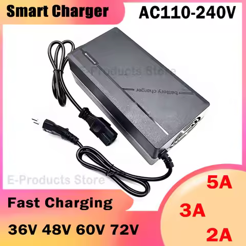 36V 48V 60V 72V Lithium Battery Charger 2A 3A 5A 10S 13S 16S 20S Fast Car Charger 42V 54.6V 67.2V 84