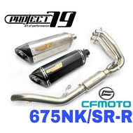 Project79 Full System Exhaust CFMoto 675NK 675SR 675 SR-R NK SRR Stainless Steel Manifold + Muffler 