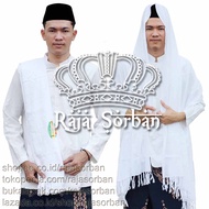 Sorban Rida Putih Polos Panjang / Rida solo rayon / Surban habib haji umroh Bisa COD