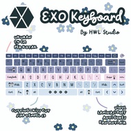 HWL STUDIO - EXO KEYBOARD STICKER - exo keyboard STICKER - exo STICKER - kiss cut - ready to stick -