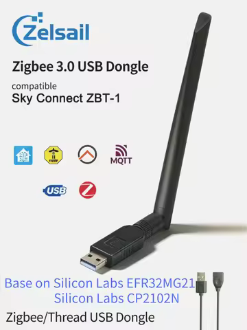 Zelsail Zigbee 3.0 Dongle MG21 USB Coordinator for Zigbee MQTT ZHA Z2M Compatible with HA Official Z