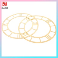 2 Pcs Stickers Clock Face Wall Acrylic Mirror Decal Adhesive Dial Decorative Number