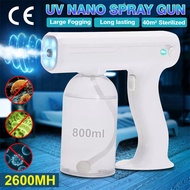 Ready Stock 800ml Spray Gun Wireless sanitizer spray machine Disinfection Sprayer Nano Blue Ray Atomizer Fogging 消毒槍
