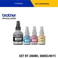Brother BT5000C/M/Y/BTD60BK  Ink Cartridge Page Yield up to 5K/6.5K Pages (BT-5000 BT5000 BT-D60 BTD