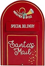 Mailbox Christmas Drop Box Wall Mount Post Box Curbside Outdoor Parcel Box Vintage Mail Boxes Great for Holiday Party Safe