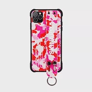 Skinarma日本潮牌 iPhone 11 Pro Max Camo迷彩設計腕帶 支架手機防摔保護殼粉色