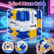 3D Maze Magic Cube Ball Toy Kids Puzzle Logical Thinking Training Toy Stress Relief Maze Cube