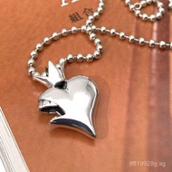 Trendy Brand Pendant Jewelry925ins Single Men's Heart-shaped Crown Pendant Personality Pure Silver N