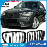 Glossy Black Front Bumper Dual Slat Front Kidney Grill Grille For-BMW X1 Series E84 SDrive XDrive 20